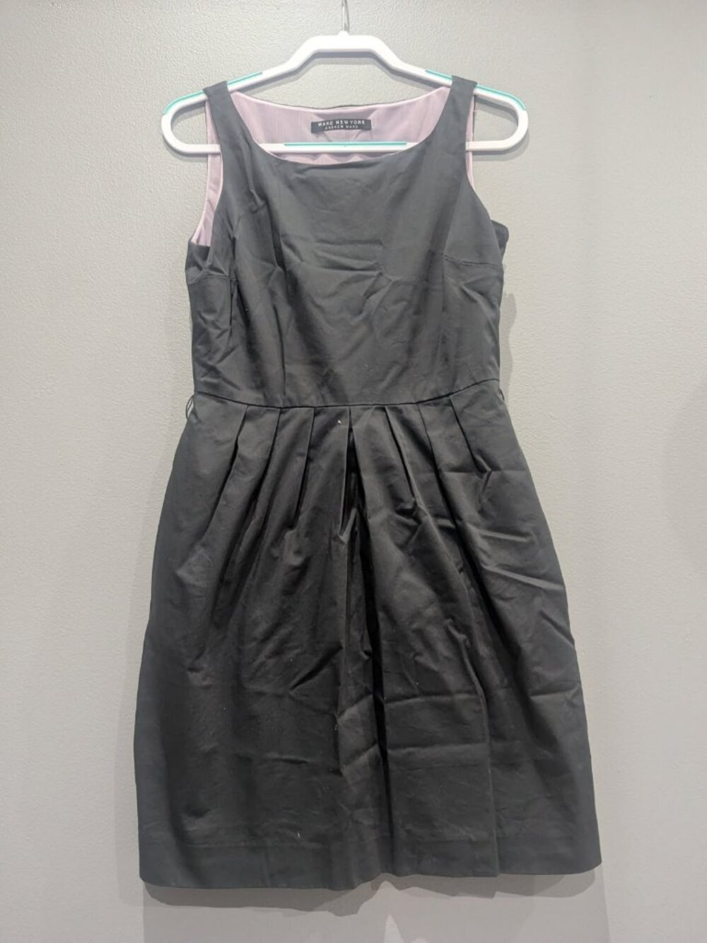 Marc New York Andrew Marc Black Fit & Flare Dress with Belt – Size S